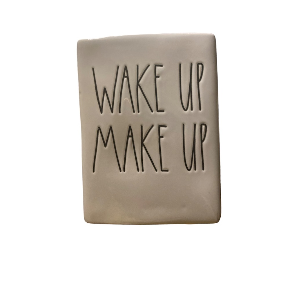 Rae Dunn cream wake up make up brush holder